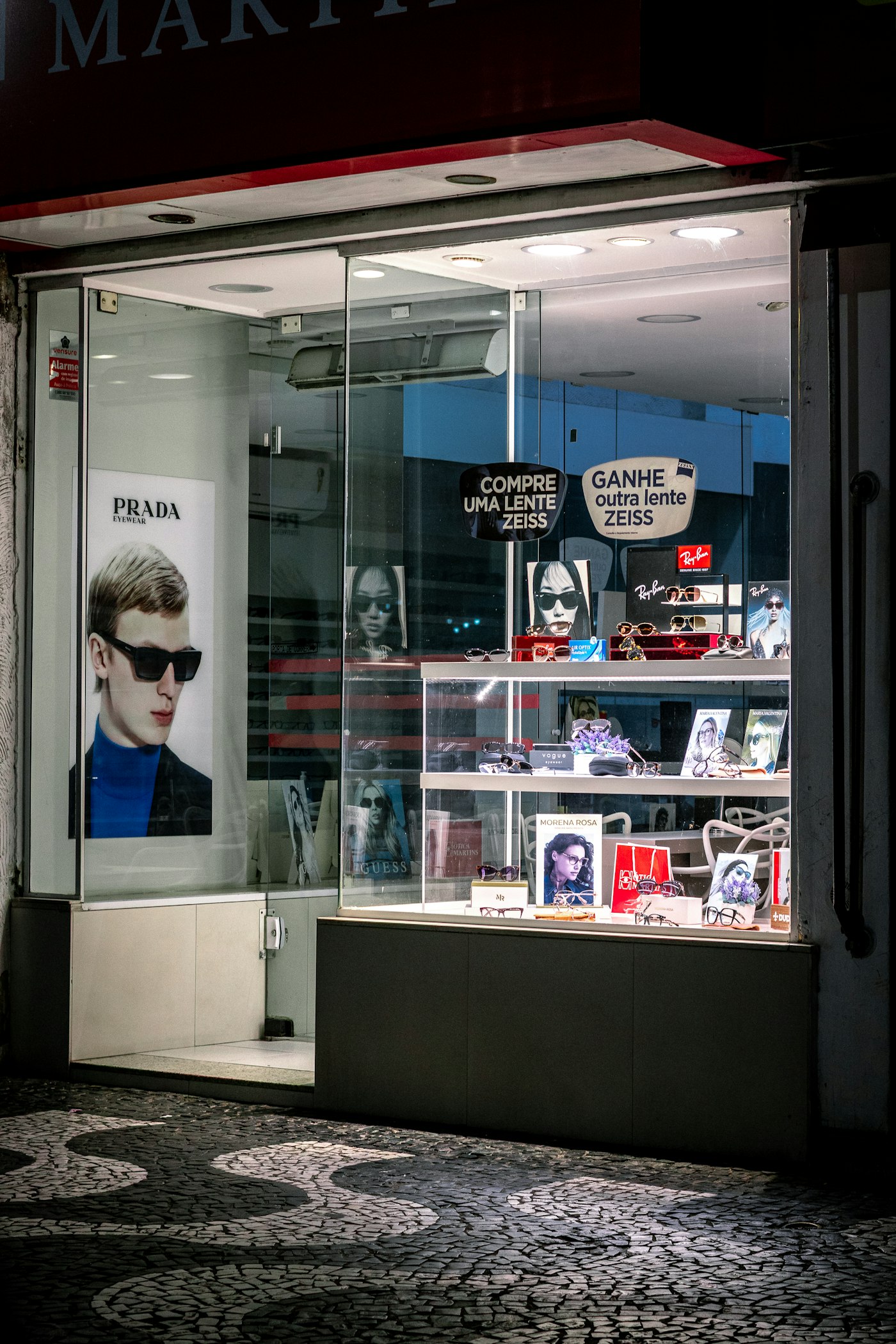 Nile Opticals premium eyewear shop interior on Newroad, Pokhara